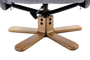 Dubai Fabric Swivel Recliner & Footstool