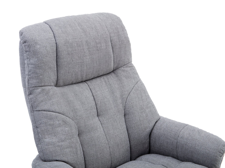 Dubai Fabric Swivel Recliner & Footstool