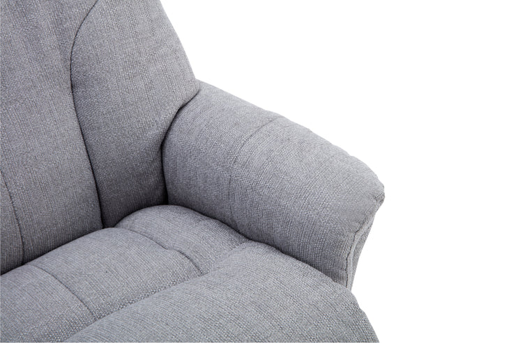 Dubai Fabric Swivel Recliner & Footstool